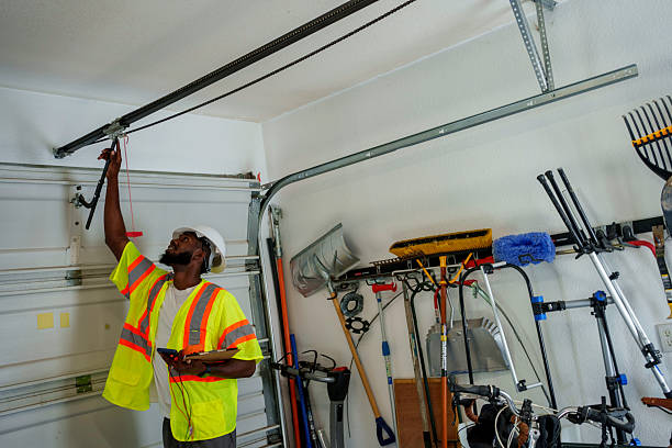 Professional Garage Door technician working in Plymouth, NC